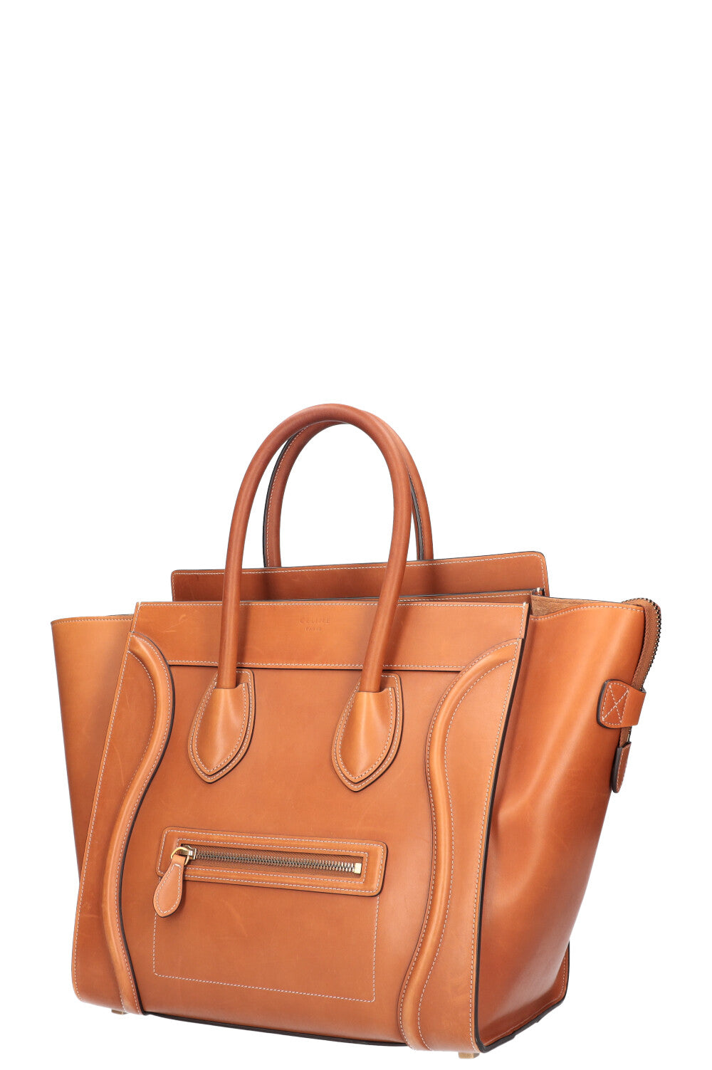 CÉLINE Mini Luggage Natural Calfskin Tan