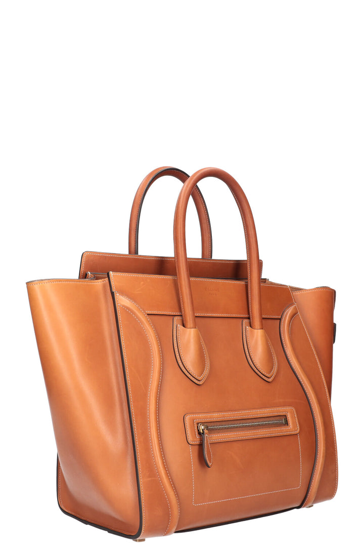 CÉLINE Mini Luggage Natural Calfskin Tan