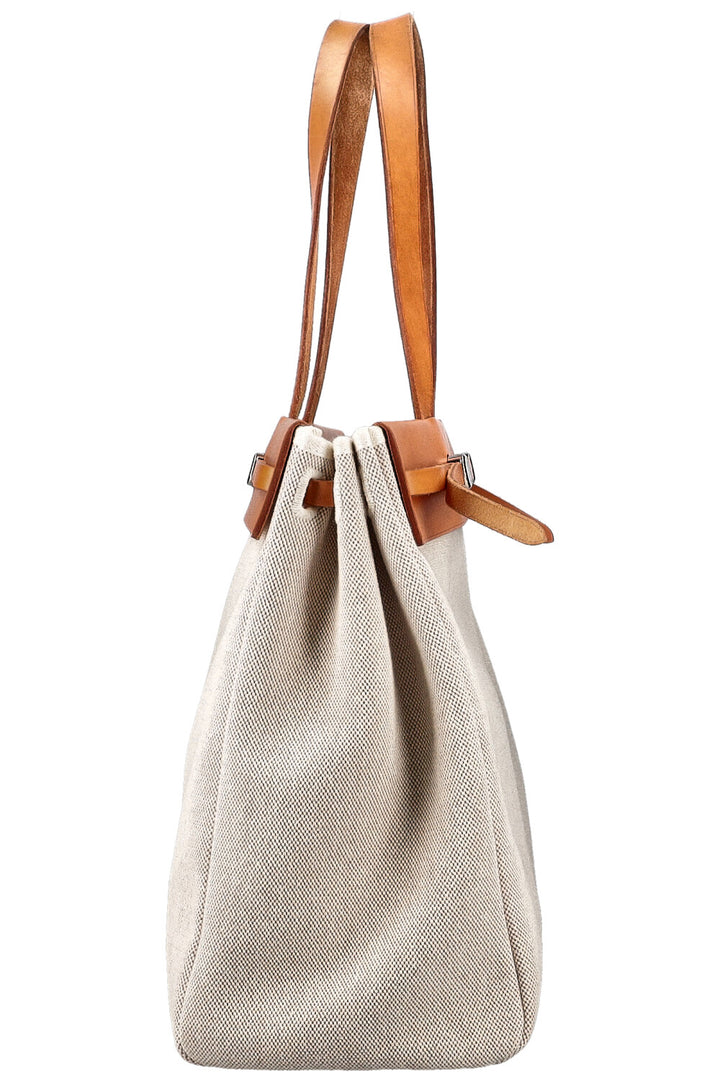 HERMÈS Cabas 2-in-1 Herbag Toile Leather