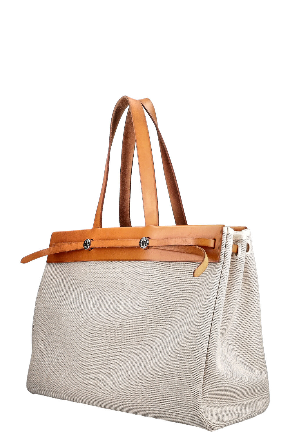 HERMÈS Cabas 2-in-1 Herbag Toile Leather