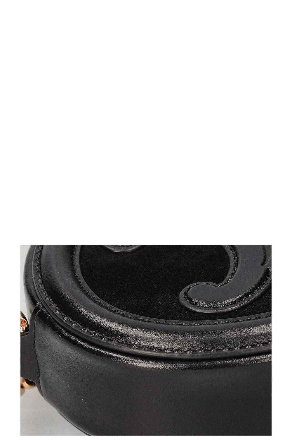 CELINE Triomphe Oval Crossbody Bag Black