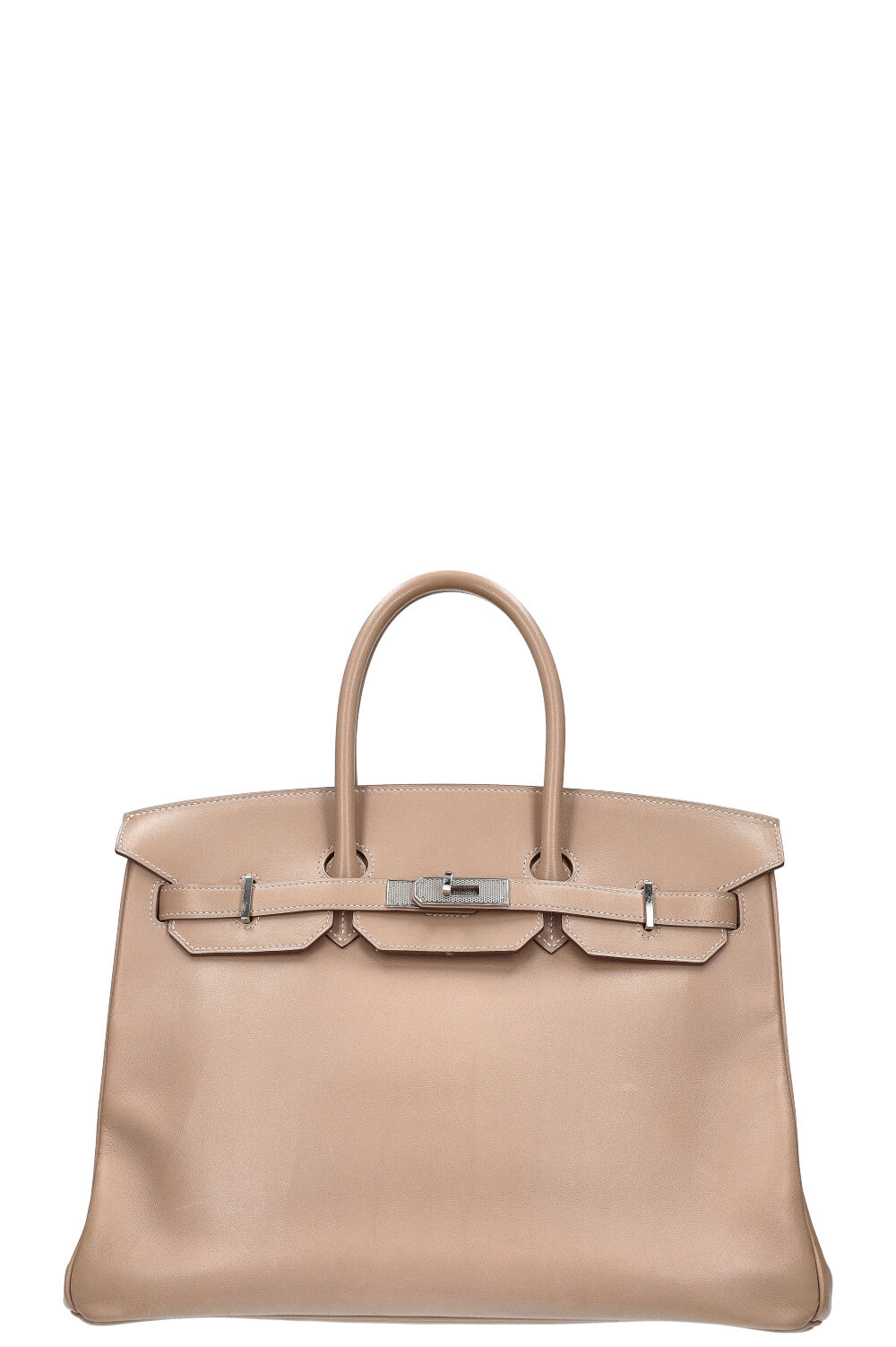 HERMÈS Birkin 35 Tadelakt Guilloche Argile