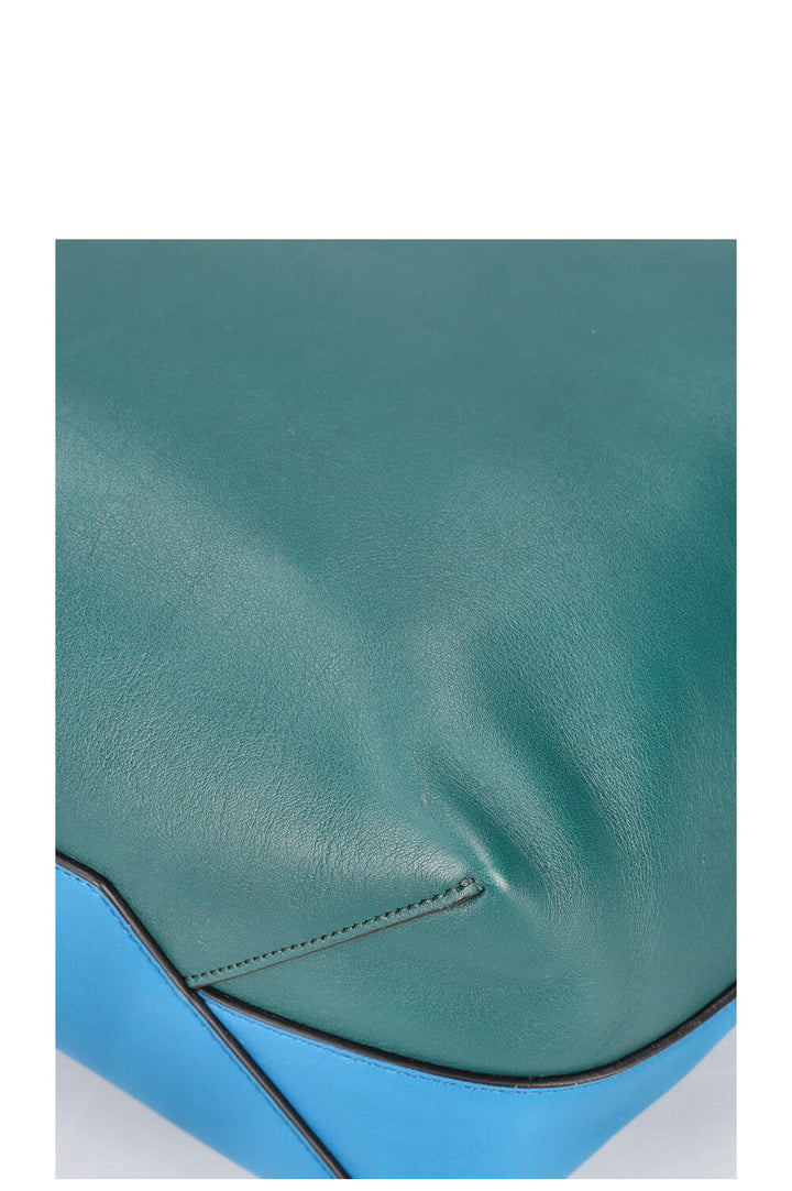 CÉLINE Twisted Cabas Tote Bag Tricolor Blue Green