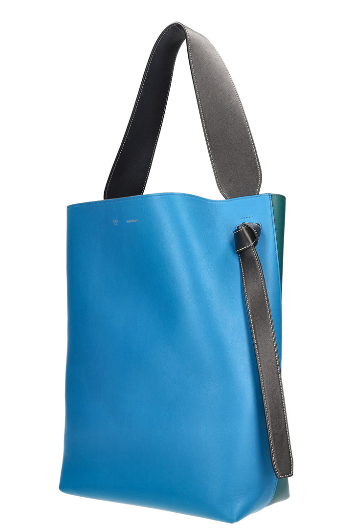 CÉLINE Twisted Cabas Tote Bag Tricolor Blue Green