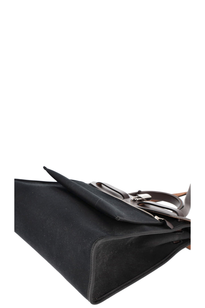 HERMÈS Herbag Zip 31 Canvas Black Brown