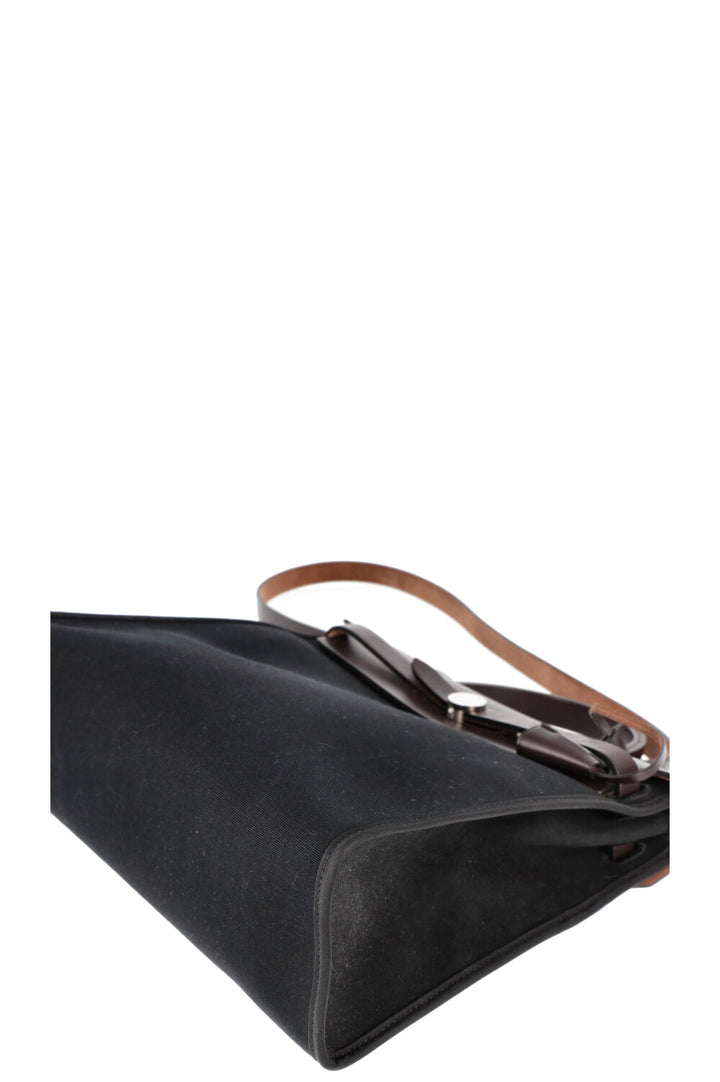 HERMÈS Herbag Zip 31 Canvas Black Brown