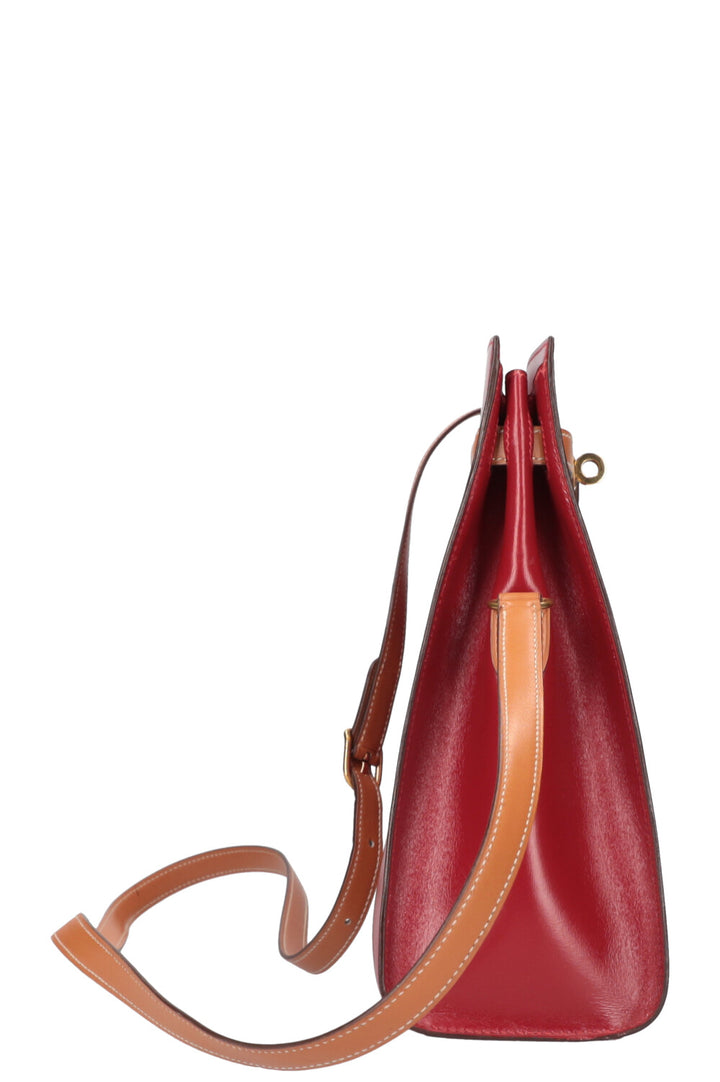 HERMÈS Kelly Sport 20 PM Coffret Rouge Or