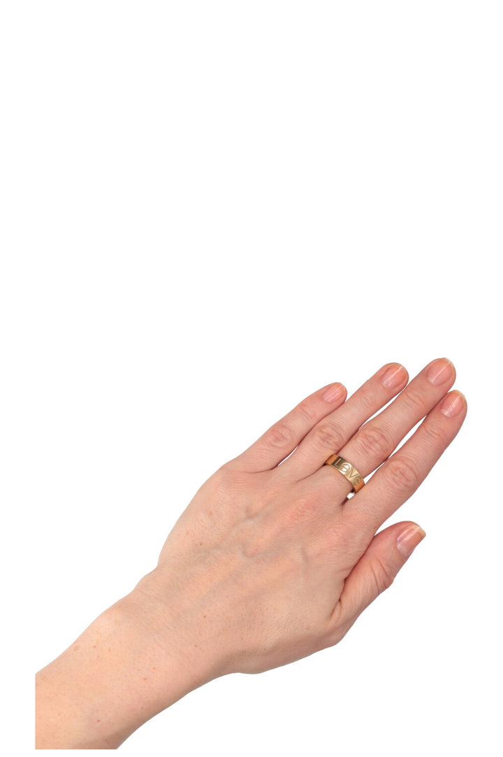 CARTIER Love Engraved Love Ring Yellow Gold