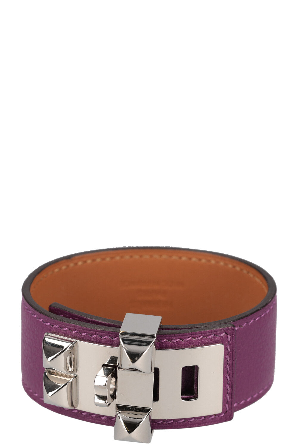 HERMÈS Collier De Chien 24 Bracelet Purple Swift