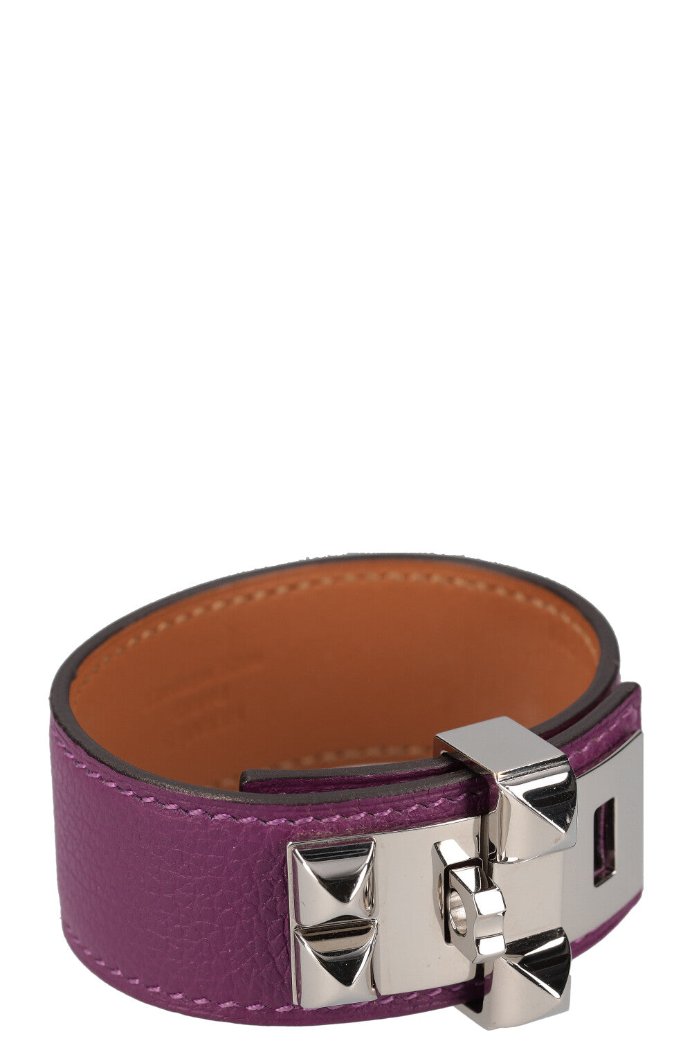 HERMÈS Collier De Chien 24 Bracelet Purple Swift