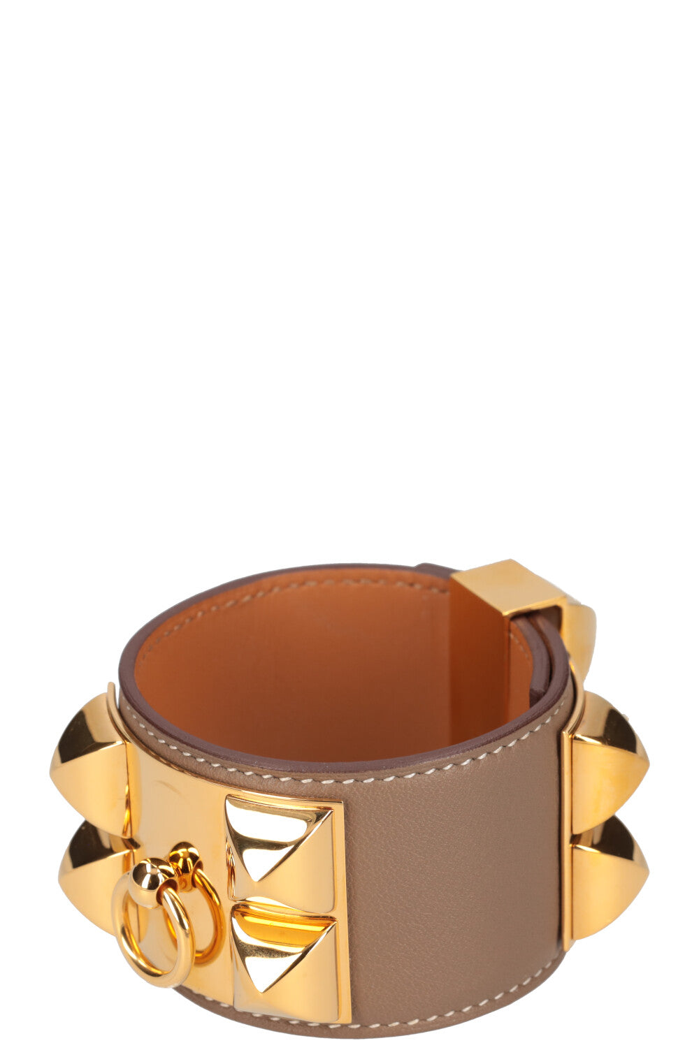 HERMÈS Collier De Chien Bracelet Etoupe Gold