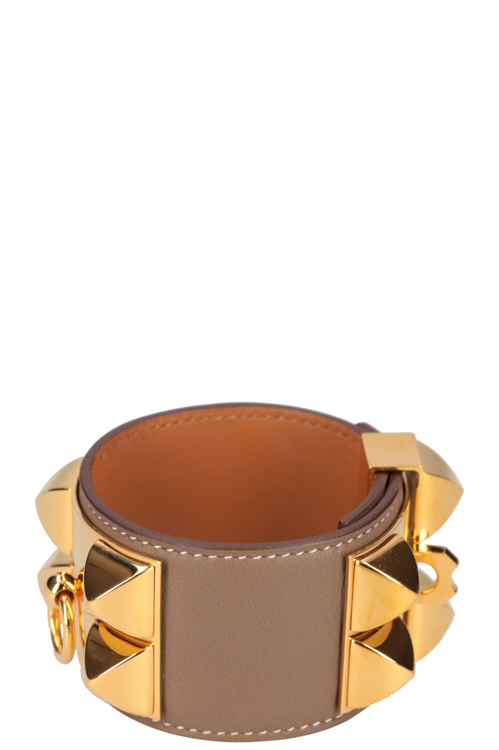 HERMÈS Collier De Chien Bracelet Etoupe Gold