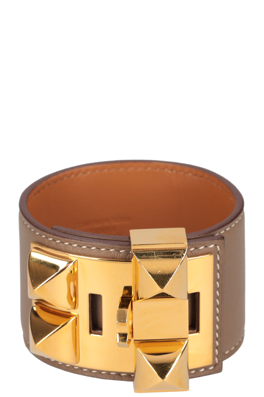 HERMÈS Collier De Chien Bracelet Etoupe Gold