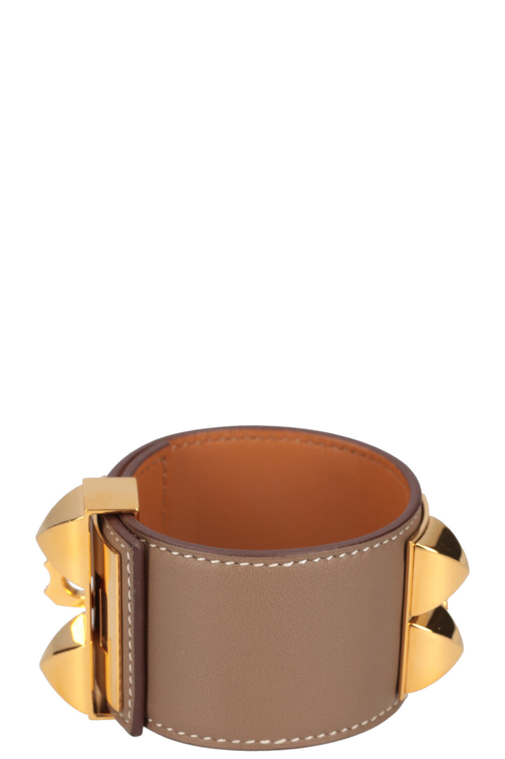 HERMÈS Collier De Chien Bracelet Etoupe Gold