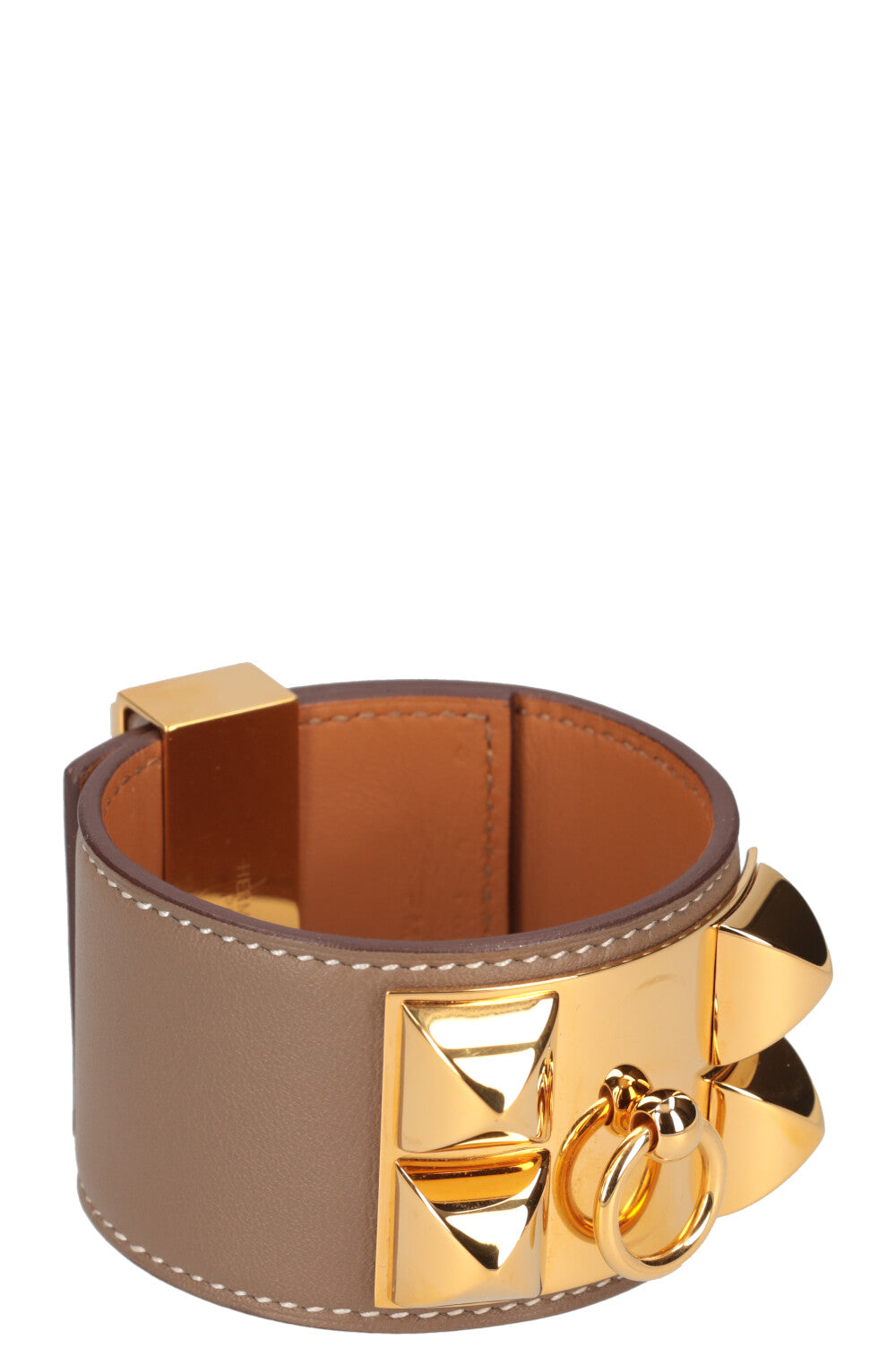 HERMÈS Collier De Chien Bracelet Etoupe Gold