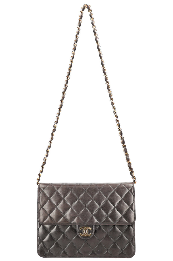 CHANEL Vintage Coco Flap Bag Brown