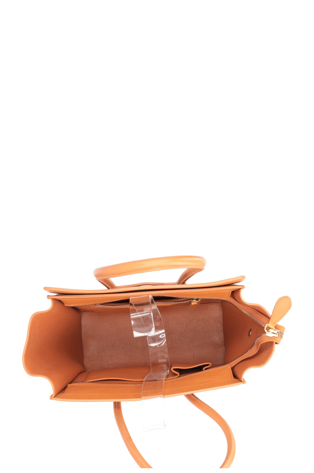 CELINE Micro Luggage Bag Leather Camel