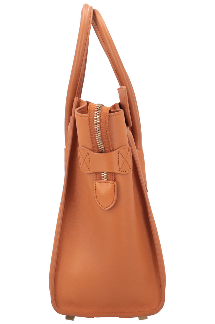CELINE Micro Luggage Bag Leather Camel