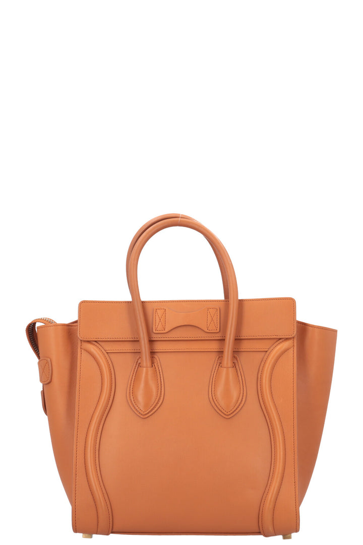 CELINE Micro Luggage Bag Leather Camel