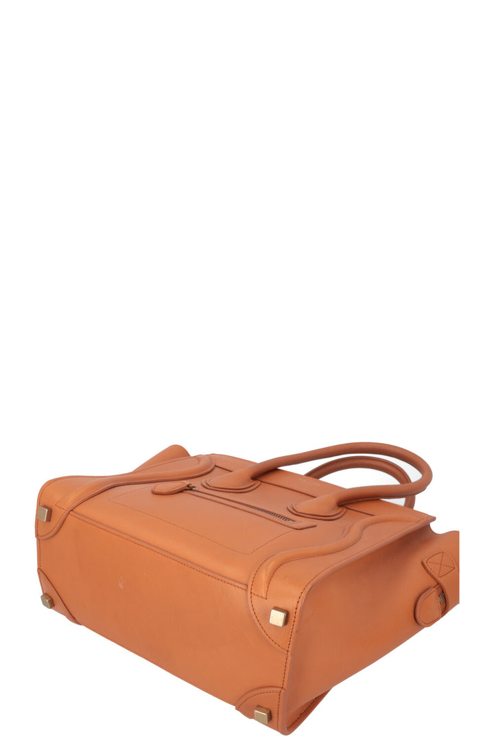 CELINE Micro Luggage Bag Leather Camel