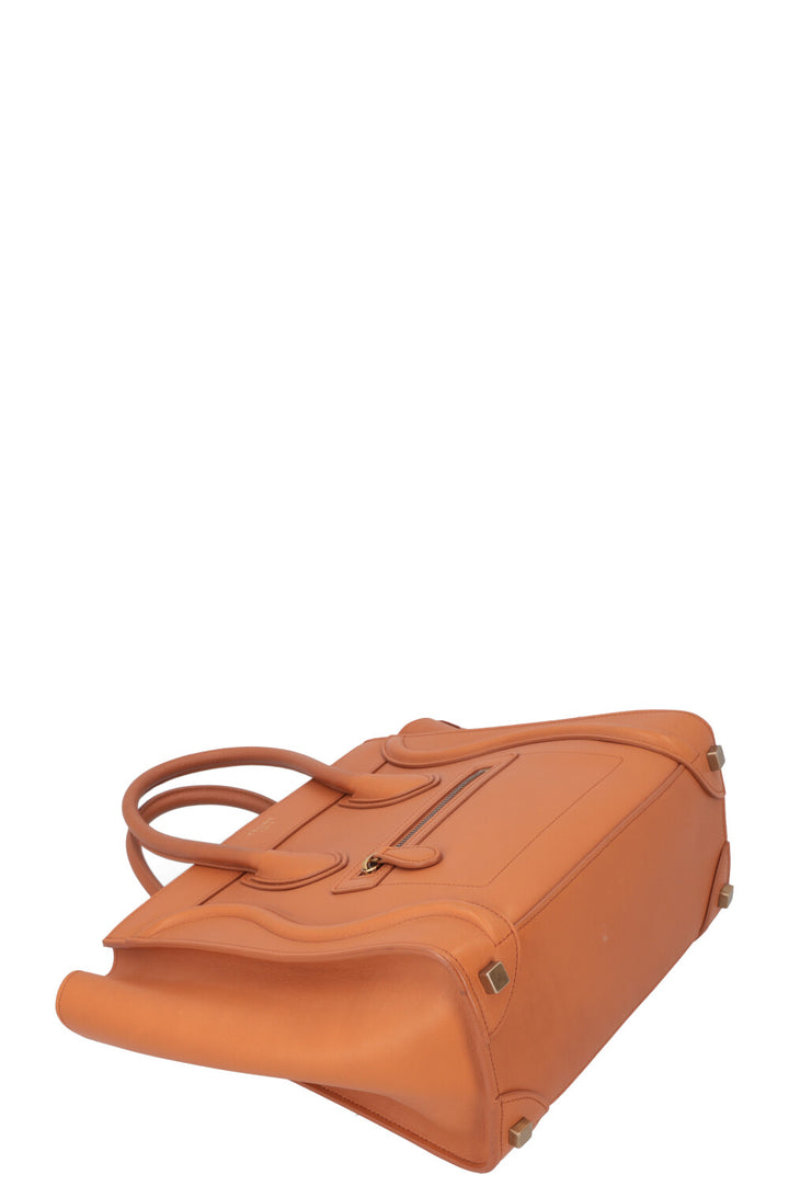 CELINE Micro Luggage Bag Leather Camel