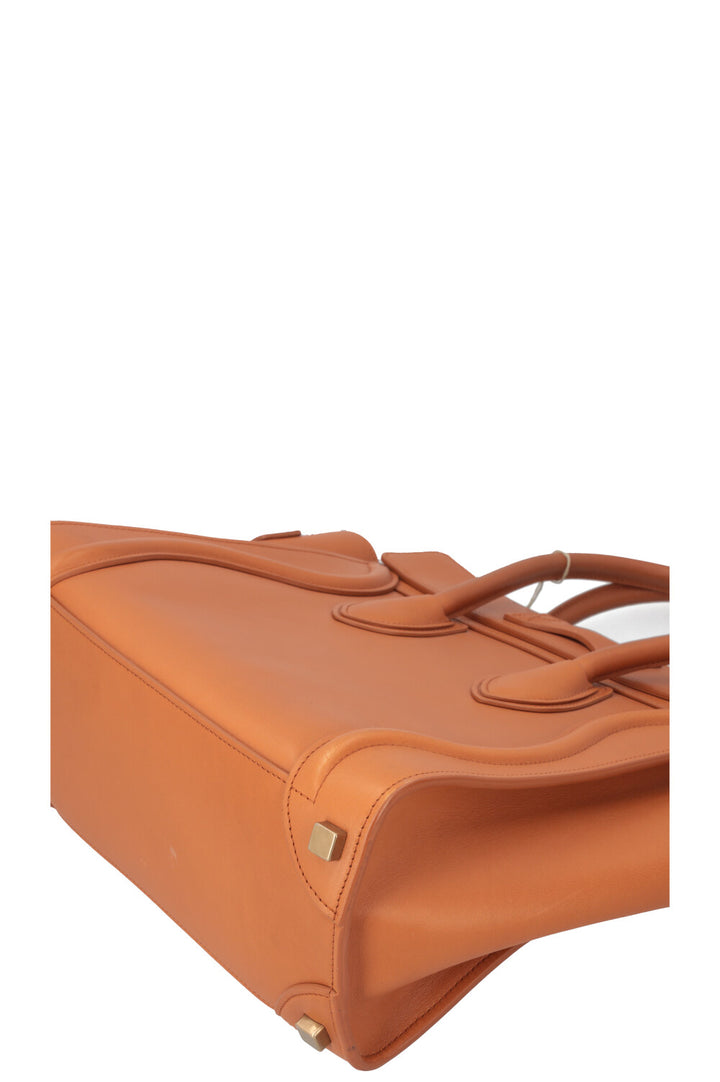 CELINE Micro Luggage Bag Leather Camel