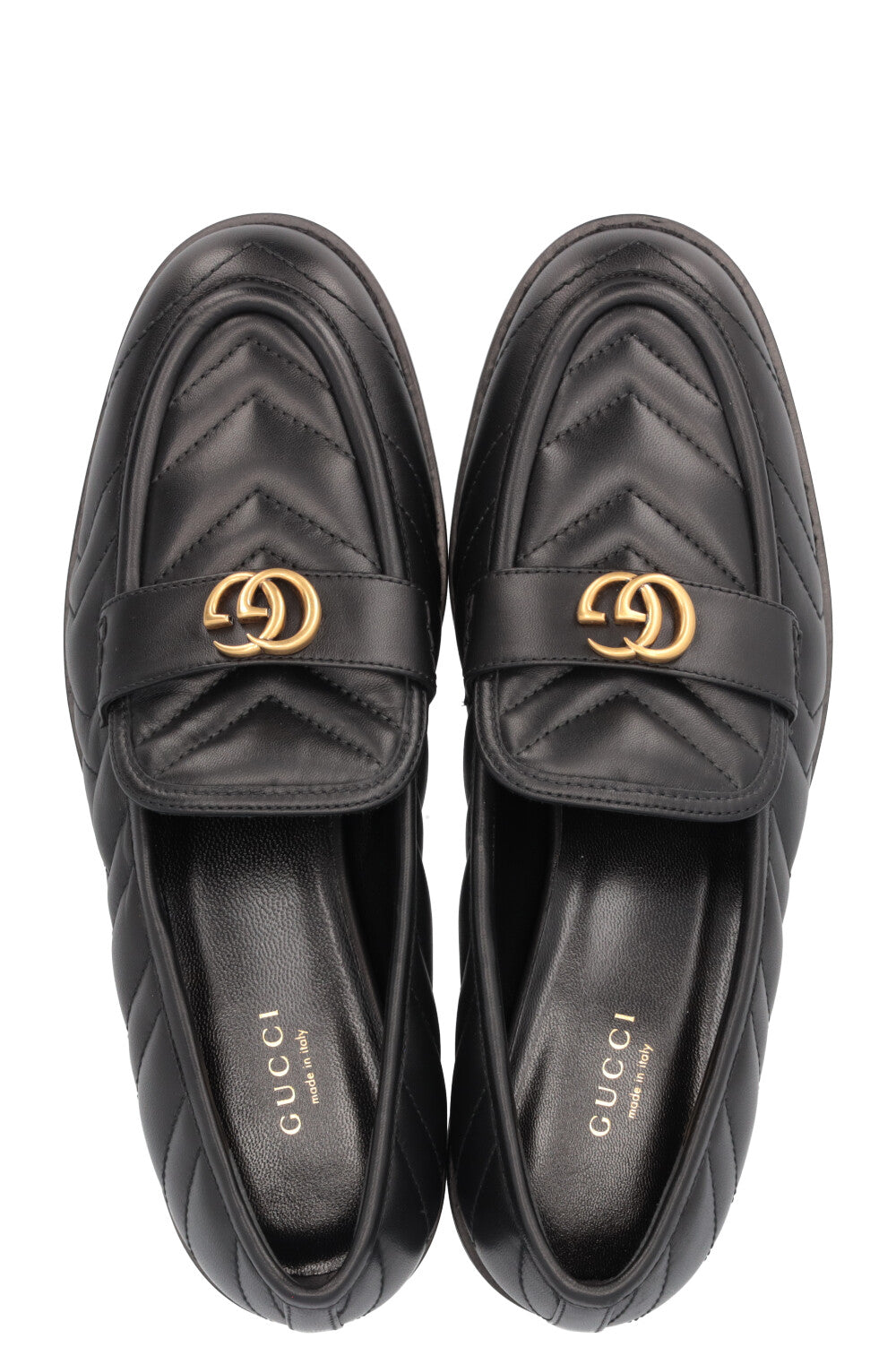 GUCCI Marmont Quilted Leather Loafers Black