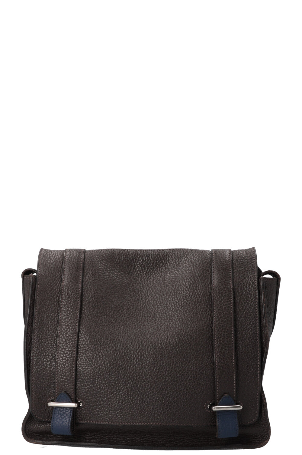 HERMÈS Steve 28 Crossbody Bag Brown Clemence Palladium