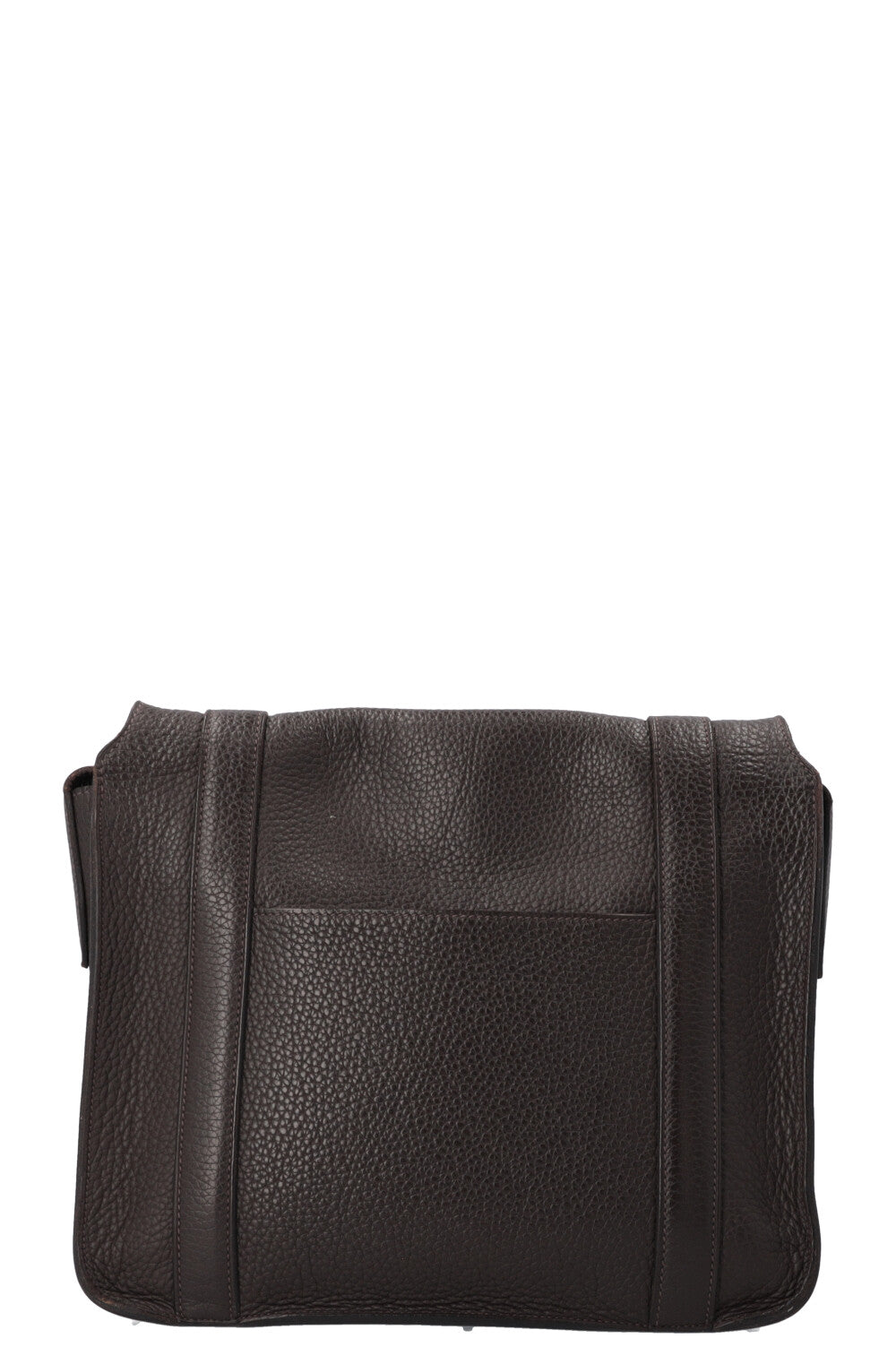 HERMÈS Steve 28 Crossbody Bag Brown Clemence Palladium