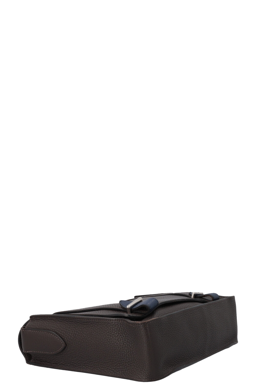 HERMÈS Steve 28 Crossbody Bag Brown Clemence Palladium