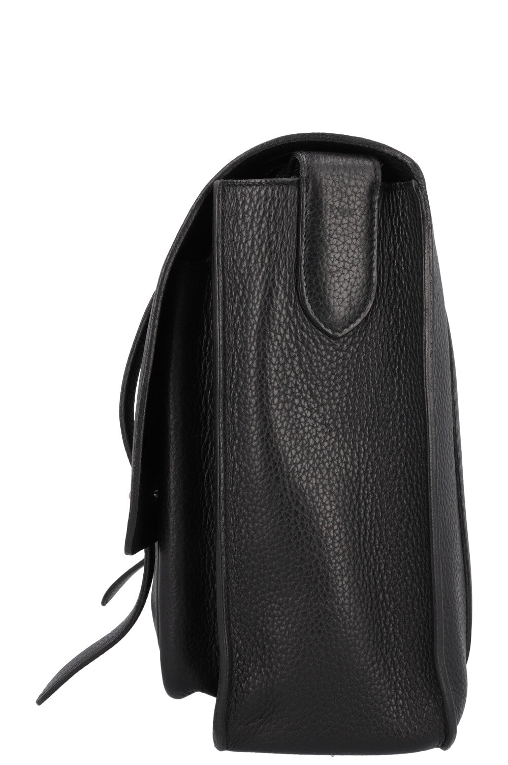 HERMÈS Steve 35 Crossbody Bag Black Clemence Palladium