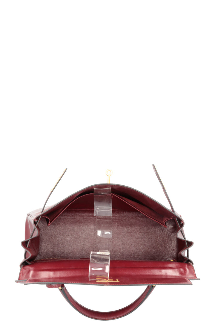HERMÈS Kelly 32 Rouge Box Rouge H