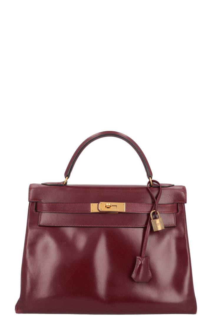 HERMÈS Kelly 32 Rouge Box Rouge H