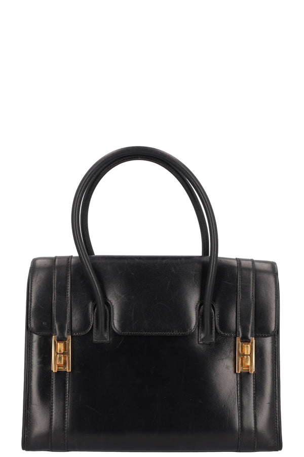 HERMÈS Drag Top Handle Bag Black Box