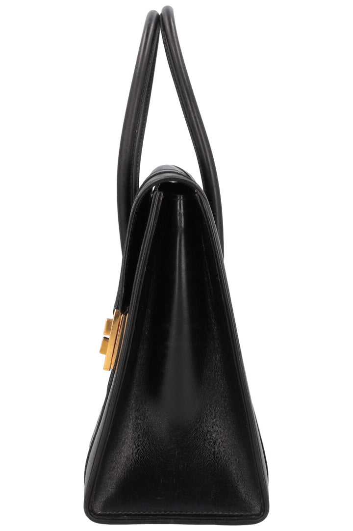 HERMÈS Drag Top Handle Bag Black Box