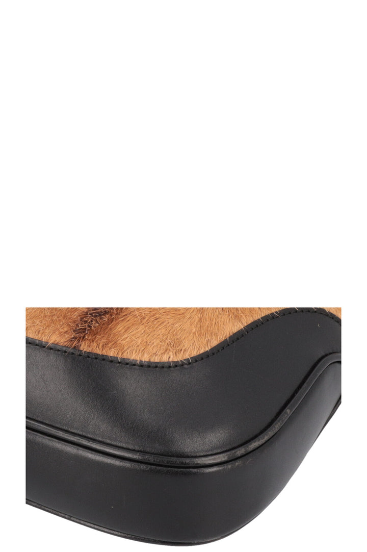 GUCCI Jackie Bag Poil de Poney Noir Marron