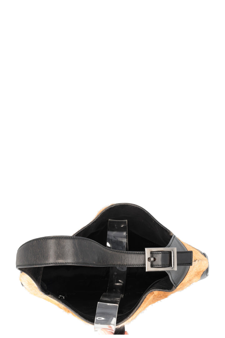 GUCCI Jackie Bag Poil de Poney Noir Marron