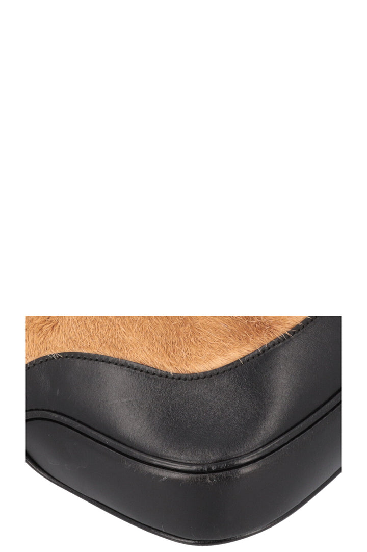 GUCCI Jackie Bag Poil de Poney Noir Marron