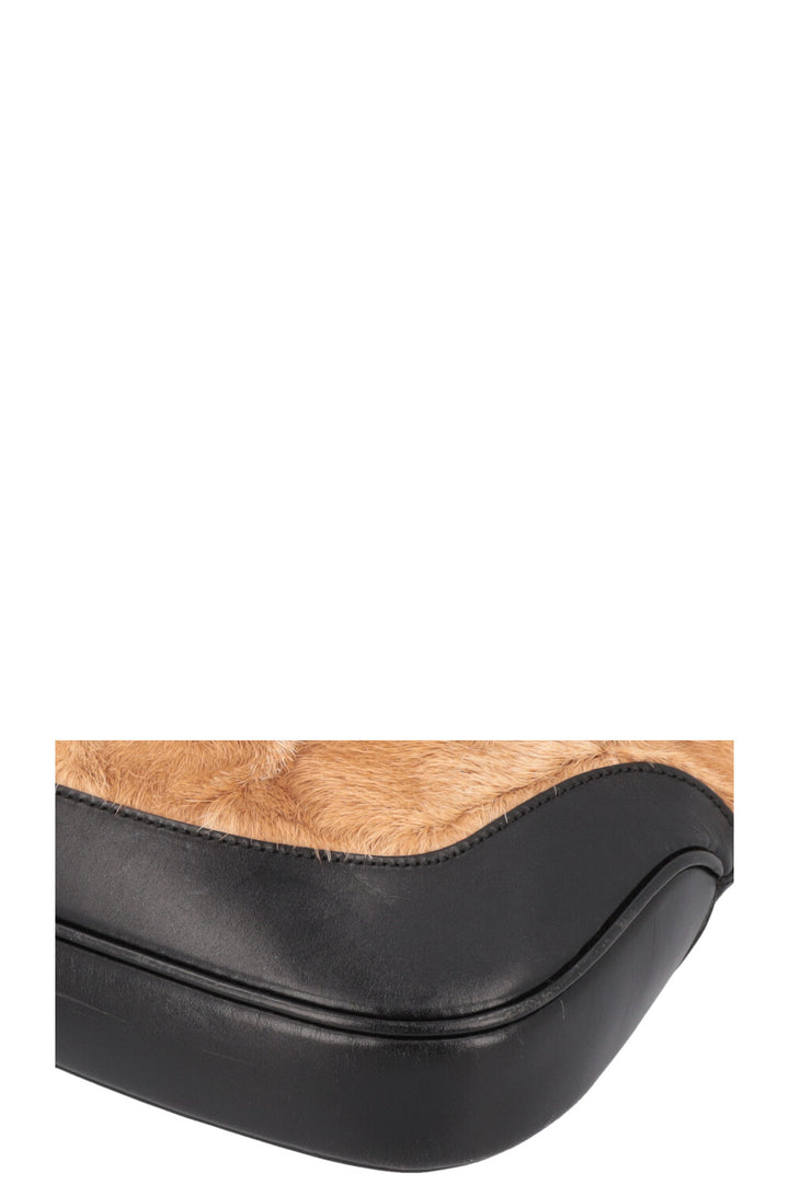 GUCCI Jackie Bag Poil de Poney Noir Marron