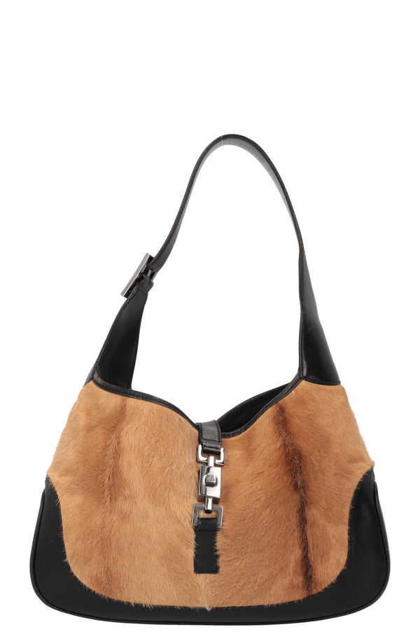 GUCCI Jackie Bag Pony Hair Black Brown