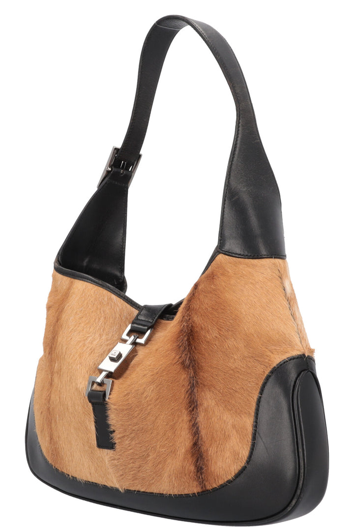 GUCCI Jackie Bag Poil de Poney Noir Marron