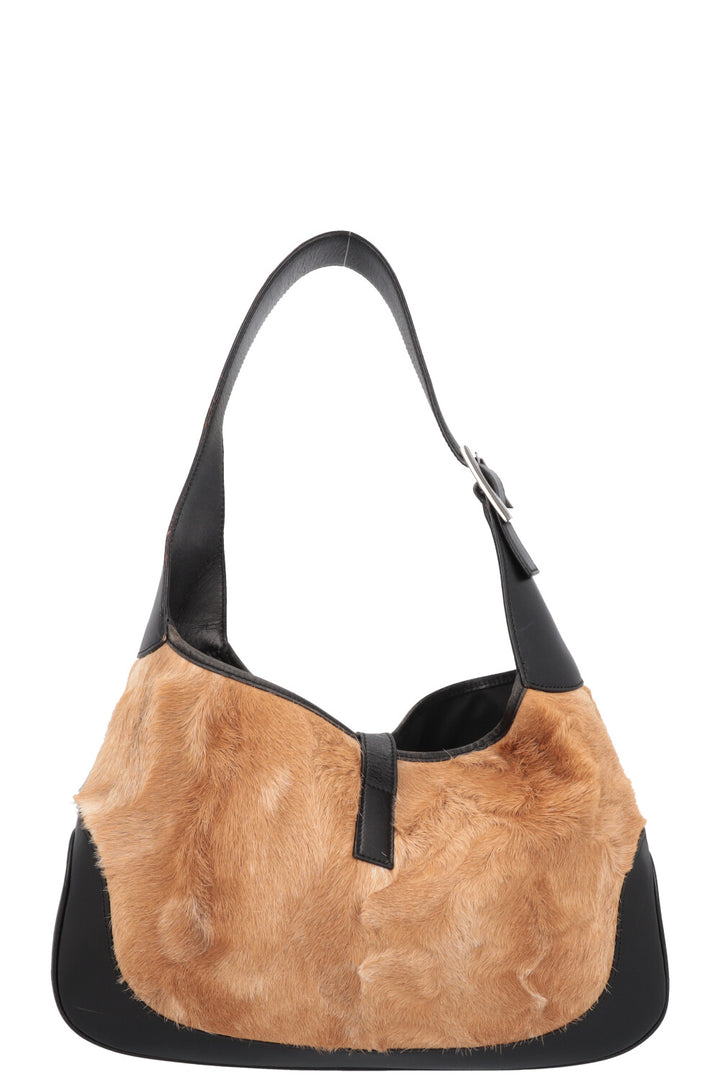 GUCCI Jackie Bag Poil de Poney Noir Marron