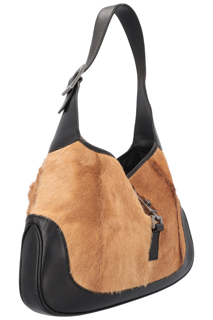 GUCCI Jackie Bag Poil de Poney Noir Marron