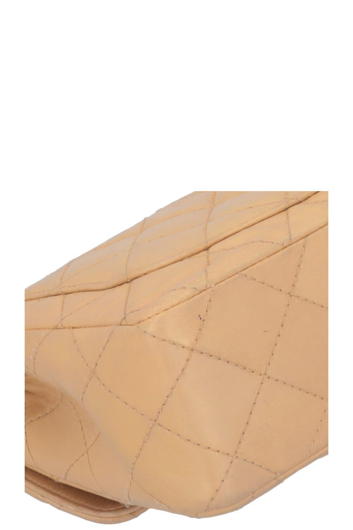 CHANEL Mini Square Flap Bag Beige