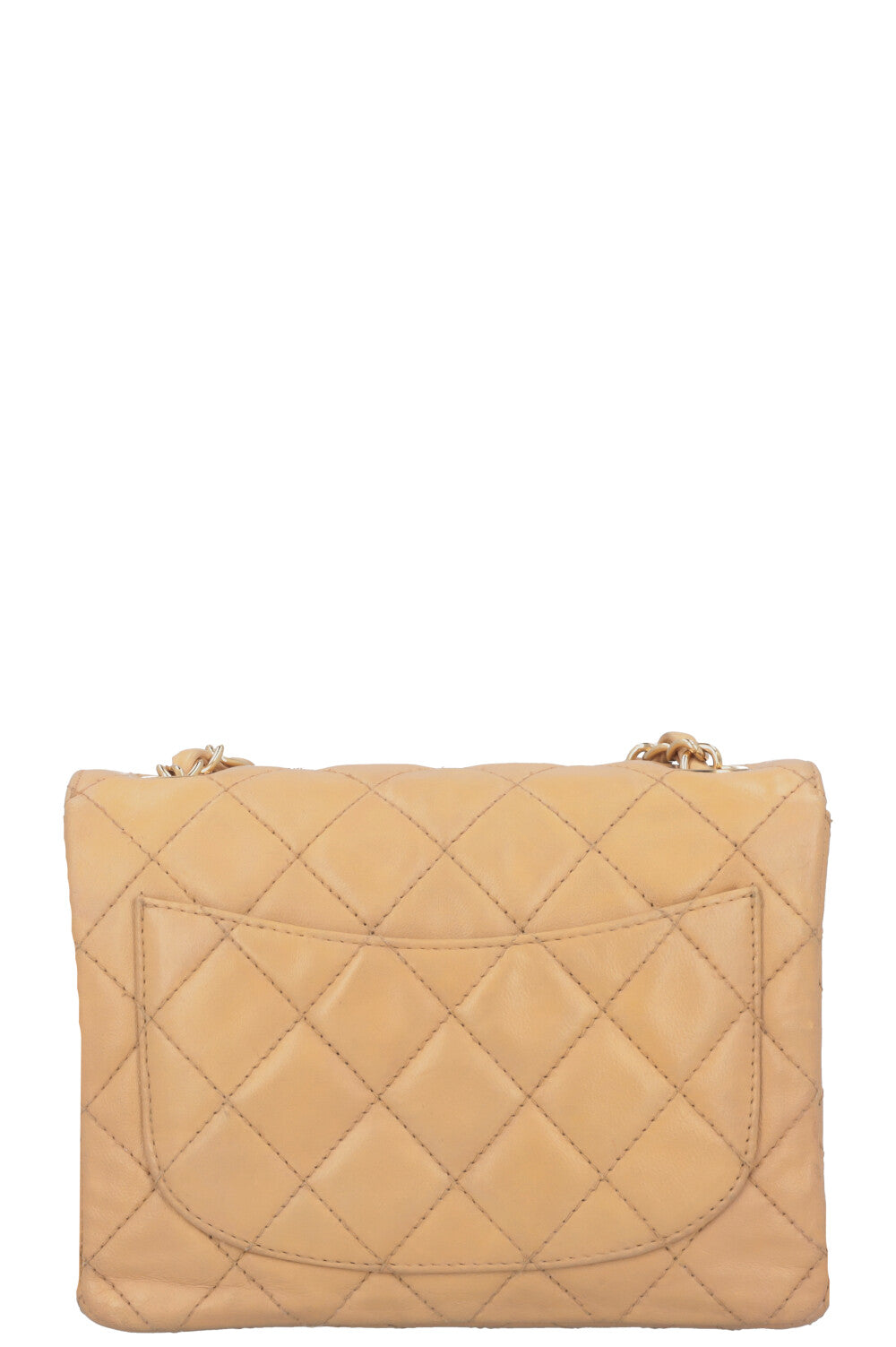 CHANEL Mini Square Flap Bag Beige