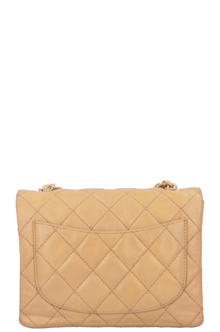 CHANEL Mini Square Flap Bag Beige