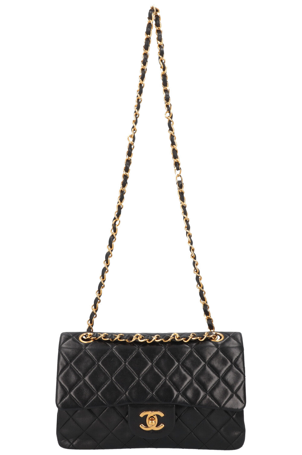 CHANEL Vintage Double Flap Bag Small Black