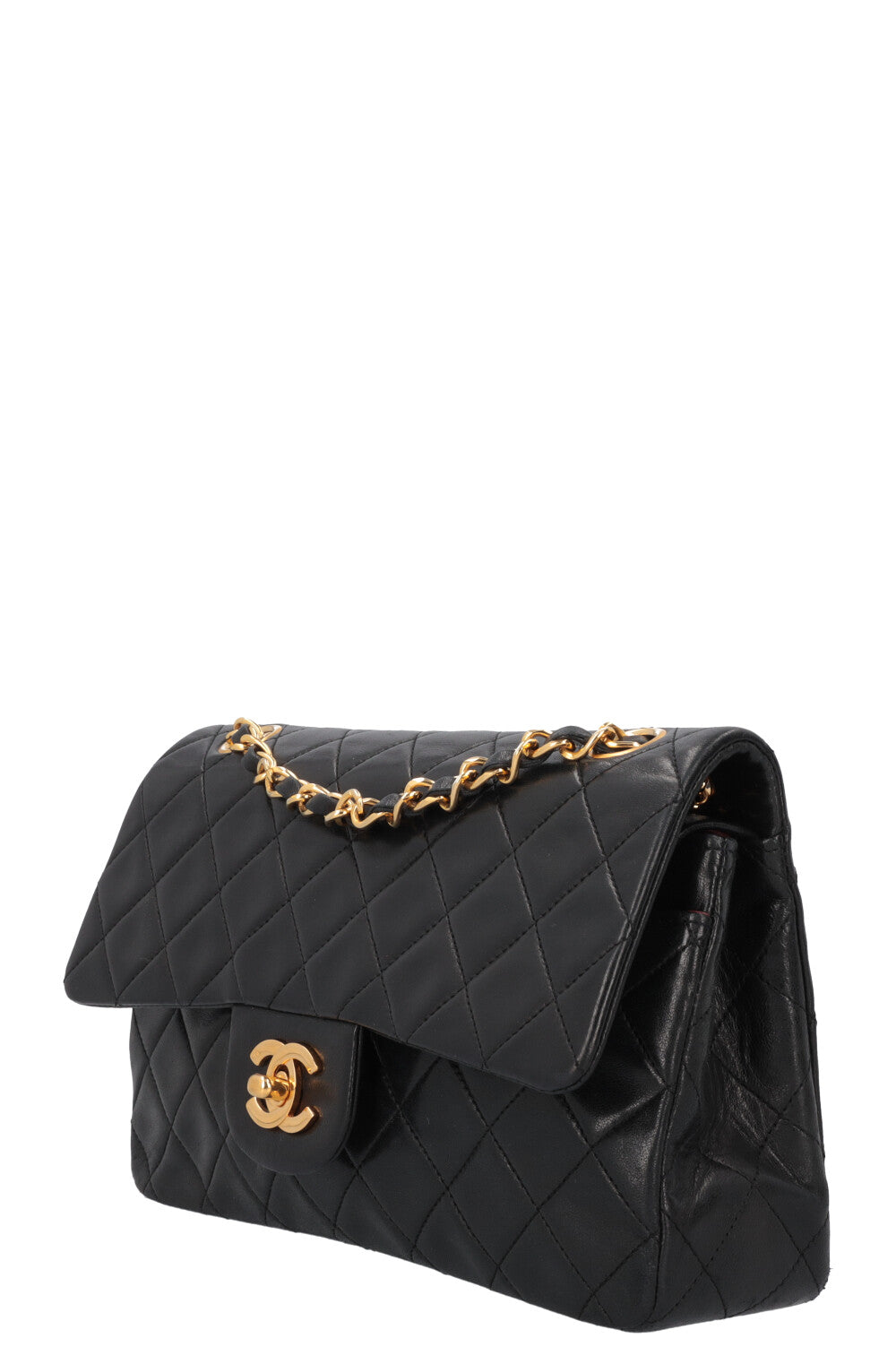 CHANEL Vintage Double Flap Bag Small Black
