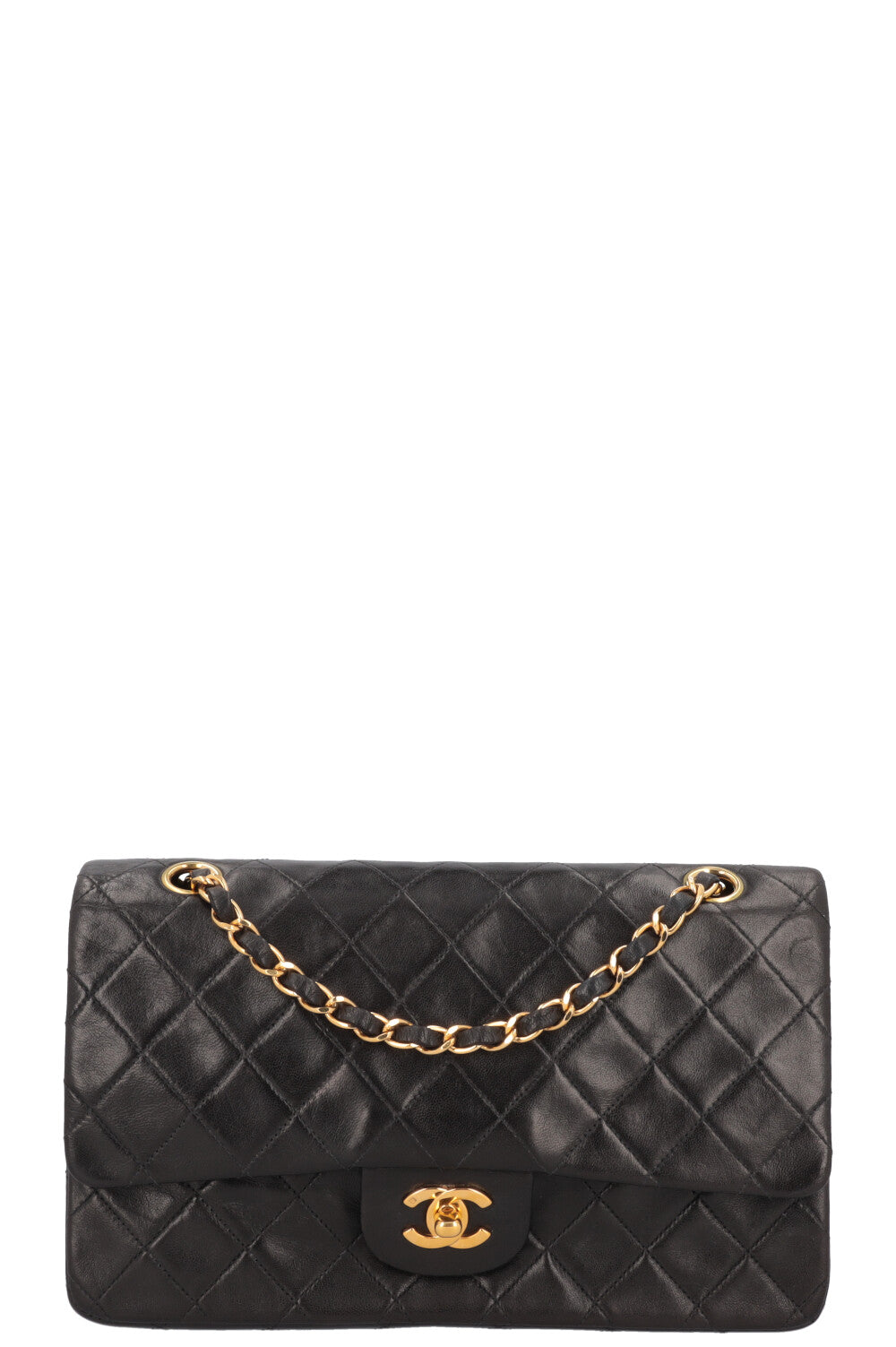 CHANEL Vintage Medium Double Flap Bag Black