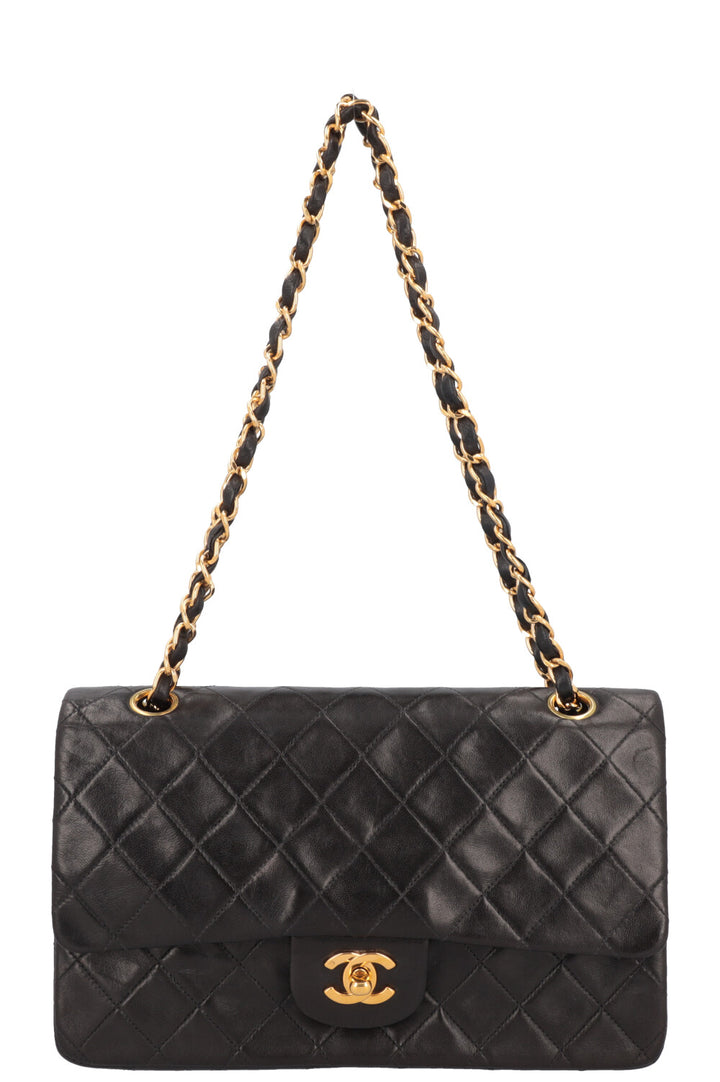 CHANEL Vintage Medium Double Flap Bag Black